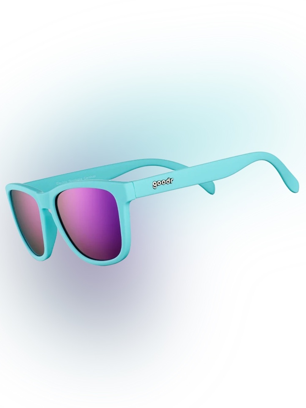 EUC Goodr Unisex Aqua Blue Electric Dinotopia Carnival Sunglasses